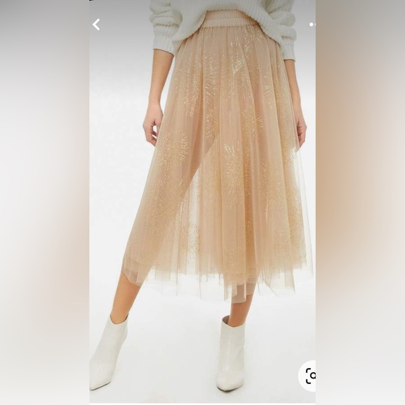Forever 21 Glittered Sheer Mesh Skirt - Picture 2 of 5